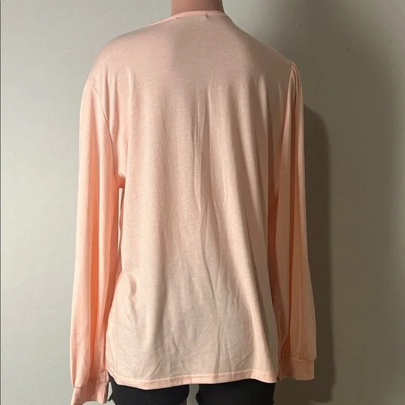 Agnes Urban Women's Pink V Neck Long Sleeve Casual Top Shirt Size XXL - Picture 5 of 7